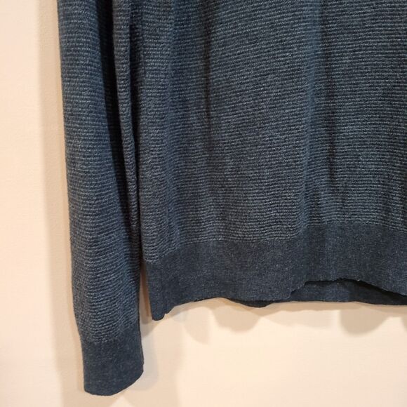 Polo Ralph Lauren Mens L 100% Merino Wool Sweater Gray Quarter Zip Coastal Prep - Picture 4 of 12
